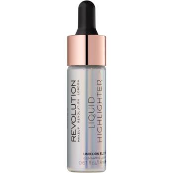 Makeup Revolution Liquid Highlighter folyékony bőrélénkítő árnyalat Unicorn Elixir 18 ml