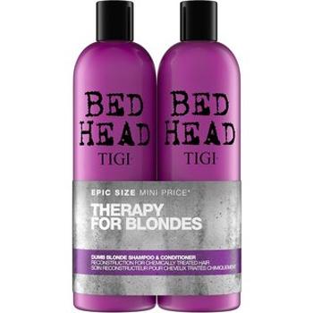 Tigi Bed Head Dumb Blonde Shampoo & Conditioner sampon és kondicionáló szőke hajra 750 ml + 750 ml