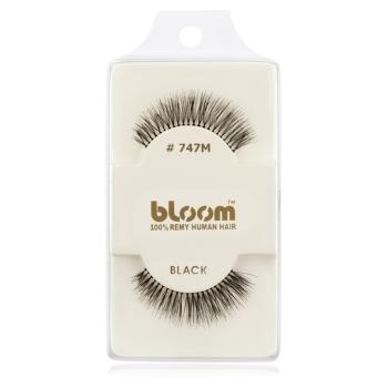 Bloom Natural ragasztható műszempilla természetes hajból No. 747M (Black) 1 cm