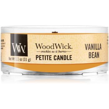 Woodwick Vanilla Bean viaszos gyertya fa kanóccal 31 g
