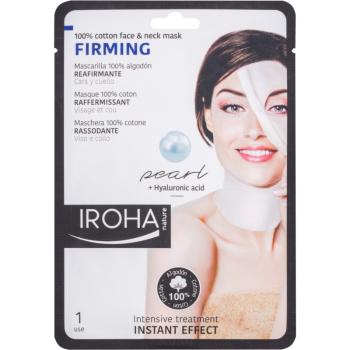 Iroha Firming Pearl pamut maszk arcra és nyakra gyöngy- és hialuron szérummal
