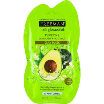 Freeman Feeling Beautiful arcmaszk agyagból mélytisztításhoz Avocado & Oatmeal 15 ml