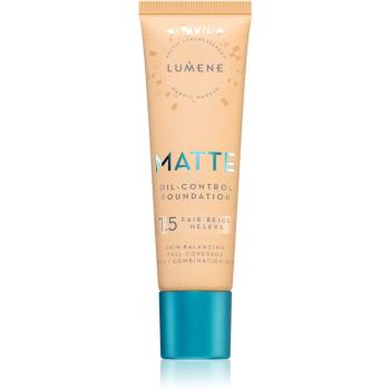 Lumene Matte Oil-Control Foundation fluid make-up kombinált és zsíros bőrre árnyalat 1,5 Fair Beige