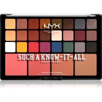 NYX Professional Makeup Such A Know-It-All multifunkciós arc paletta 4 x 5 g + 24 x 0.9 g