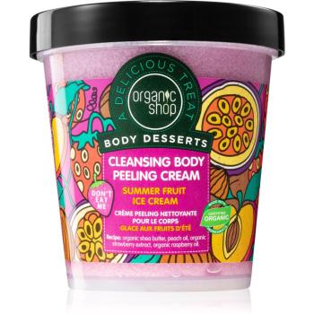Organic Shop Body Desserts Summer Fruit Ice Cream tisztító és peelinges krém 450 ml