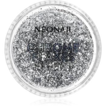 NeoNail Chrome Flakes Effect No. 1 csillogó por körmökre 0,5 g