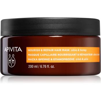 Apivita Holistic Hair Care Olive & Honey tápláló hajmaszk 200 ml