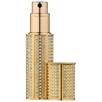 Travalo Divine szórófejes parfüm utántöltő palack swarovski kristállyal unisex Gold 5 ml