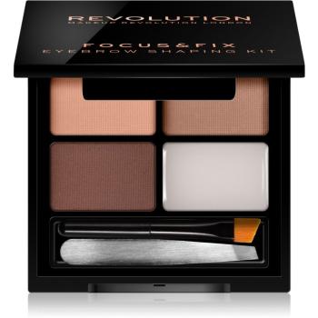 Makeup Revolution Focus & Fix szett a tökéletes szemöldökért árnyalat Light Medium 4 g