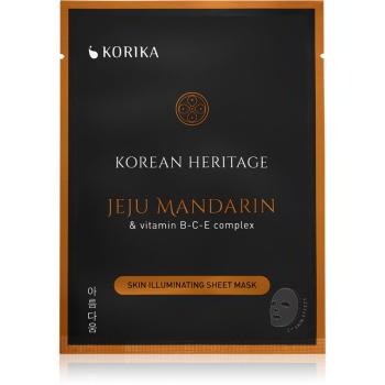 KORIKA Korean Heritage fehérítő gézmaszk Jeju mandarin & vitaminc B-C-E complex sheet mask