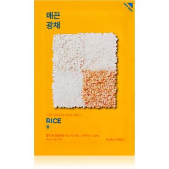 Holika Holika Pure Essence Rice szövet arcmaszk az arcbőr élénkítésére és vitalitásáért 20 ml