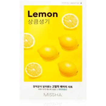 Missha Airy Fit Lemon szövet arcmaszk az arcbőr élénkítésére és vitalitásáért 19 g
