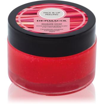 Dermacol Face & Lip Peeling Rhubarb cukros peeling az arcra és a szájra 50 ml