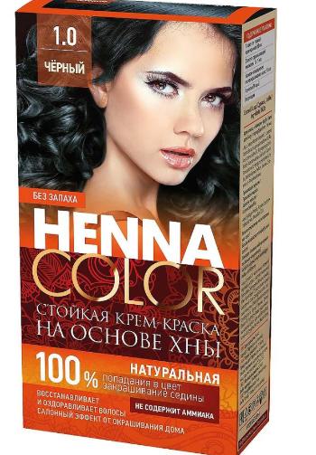 Krémszínű hajfesték Henna color 1.0 FEKETE - 115ml - Fitokosmetik