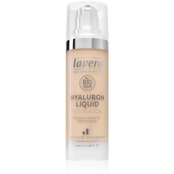 Lavera Hyaluron Liquid Foundation könnyű make-up hialuronsavval árnyalat 01 Ivory Light 30 ml
