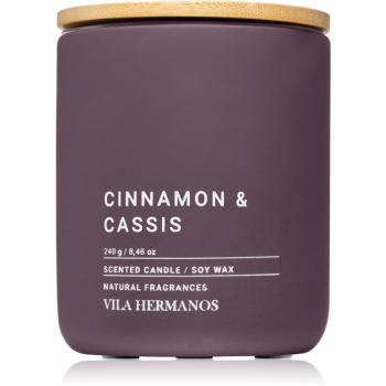 Vila Hermanos Concrete Cinnamon & Cassis illatos gyertya 240 g