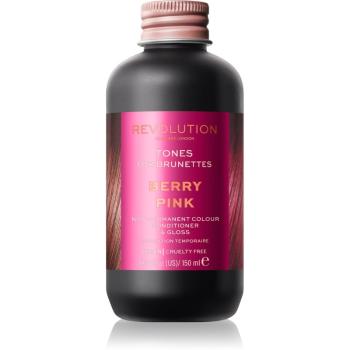 Revolution Haircare Tones For Brunettes tonizáló balzsam a barna árnyalatú hajra árnyalat Berry Pink 150 ml