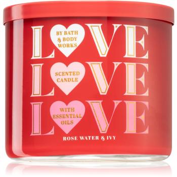 Bath & Body Works Rose Water & Ivy illatos gyertya 411 g