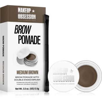 Makeup Obsession Brow Pomade szemöldök pomádé árnyalat Medium Brown 2.5 g
