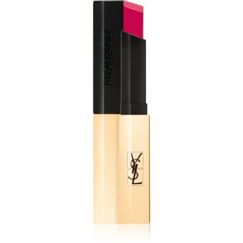 Yves Saint Laurent Rouge Pur Couture The Slim vékony mattító rúzs bőr hatással árnyalat 8 Contrary Fuchsia 2,2 g