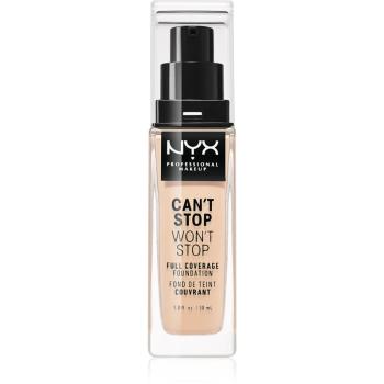 NYX Professional Makeup Can't Stop Won't Stop Magas fedésű alapozó árnyalat 05 Light 30 ml