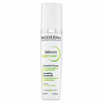 Bioderma Sébium Night Peel Smoothing Concentrate Éjszakai szérum az egységes és világosabb arcbőrre 40 ml