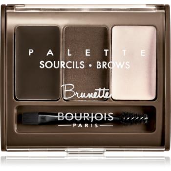Bourjois Palette Sourcils Brows paletta a szemöldök sminkeléséhez árnyalat 002 Brunette 4,5 g