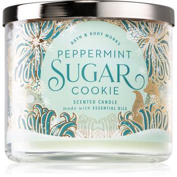 Bath & Body Works Peppermint Sugar Cookie illatos gyertya 411 g