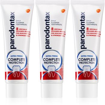 Parodontax Complete Protection Extra Fresh fluoridos fogkrém az egészséges fogakért és ínyért 3 x 75 ml