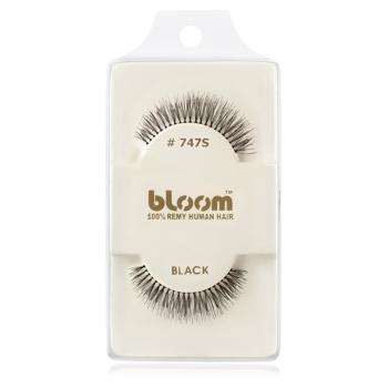 Bloom Natural ragasztható műszempilla természetes hajból No. 747S (Black) 1 cm