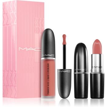 MAC Cosmetics Powder Kiss Lip Kit: Like a Daughter kozmetika szett (hölgyeknek)