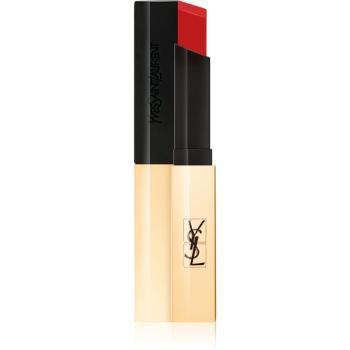 Yves Saint Laurent Rouge Pur Couture The Slim vékony mattító rúzs bőr hatással árnyalat 28 True Chili 2,2 g