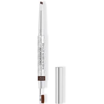 DIOR Diorshow Kabuki Brow Styler szemöldök ceruza kefével árnyalat 032 Dark Brown 0,29 g