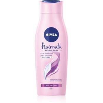Nivea Hairmilk Natural Shine ápoló sampon a fénytelen fáradt hajra 400 ml