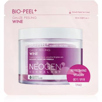 Neogen Dermalogy Bio-Peel+ Gauze Peeling Wine arctisztító peeling párnácskát a bőr kisimításáért és a pórusok minimalizásáért 1 db