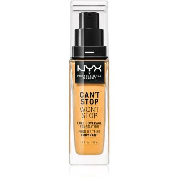 NYX Professional Makeup Can't Stop Won't Stop Magas fedésű alapozó árnyalat 14 Golden Honey 30 ml