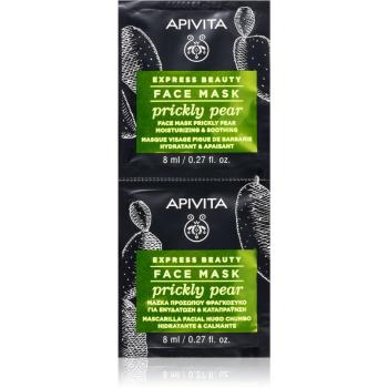 Apivita Express Beauty Prickly Pear nyugtató arcmaszk hidratáló hatással 2 x 8 ml