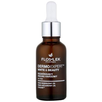 FlosLek Pharma DermoExpert Acid Peel bőrélénkítő éjszakai ápolás a pigment foltok ellen 30 ml
