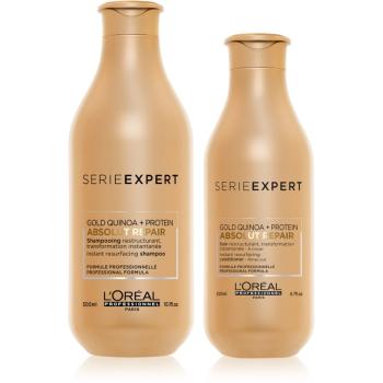 L’Oréal Professionnel Serie Expert Absolut Repair Gold Quinoa + Protein takarékos kiszerelés I. (nagyon sérült hajra)