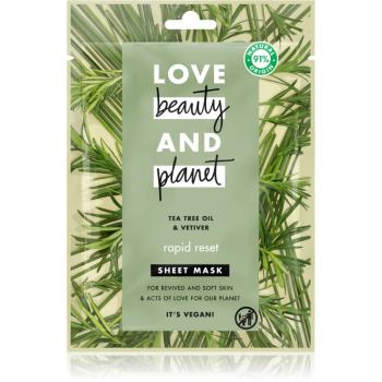 Love Beauty & Planet Rapid Reset Tea Tree Oil & Vetiver bőrfrissítő arcmaszk 21 ml