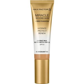 Max Factor Miracle Second Skin hidratáló krémes make-up SPF 20 árnyalat 08 Medium Tan 30 ml