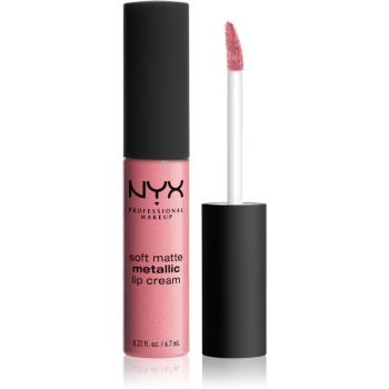 NYX Professional Makeup Soft Matte Metallic Lip Cream matt metál hatású folyékony ajakrúzs árnyalat 10 Milan 6.7 ml
