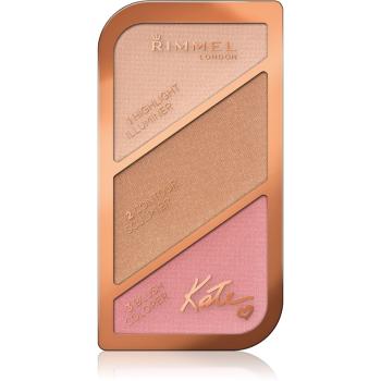 Rimmel Kate Púderes highlight és kontúr paletta árnyalat 001 Golden Sands 18.5 g