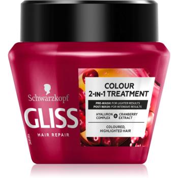 Schwarzkopf Gliss Colour 2-IN-Treatment regeneráló maszk festett hajra 300 ml