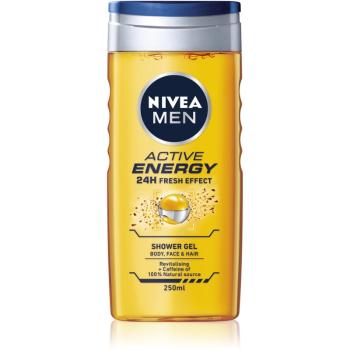 Nivea Active Energy felfrissítő tusfürdő gél arcra, testre és hajra 250 ml