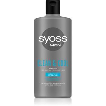 Syoss Men Clean & Cool sampon normál és zsíros hajra 440 ml