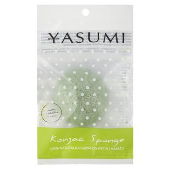 Yasumi Konjak Green Tea puha arctisztító szivacs az aknéra hajlamos zsíros bőrre S méret