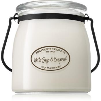 Milkhouse Candle Co. Creamery White Sage & Bergamot illatos gyertya Butter Jar 454 g