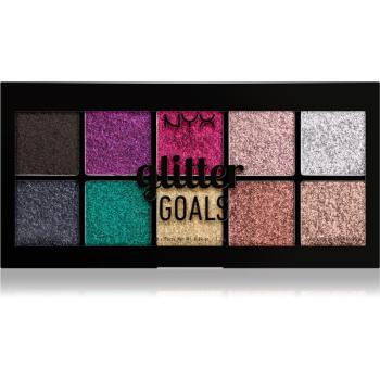 NYX Professional Makeup Glitter Goals highlighter paletta 10 x 1.2 g