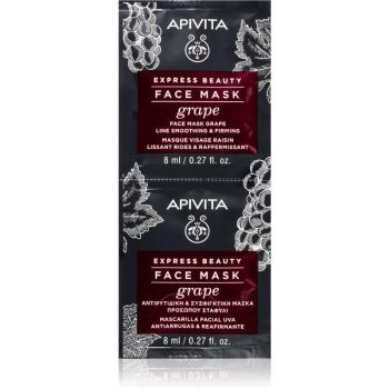 Apivita Express Beauty Grape ránctalanító és feszesítő arcpakolás 2 x 8 ml